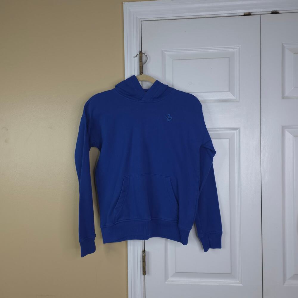 abercrombie kids Essential Popover Fleece Hoodie in Colbalt Blue Size 11/12